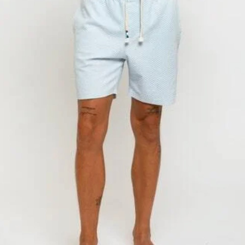 Sol Angeles Blue Quilted Shorts